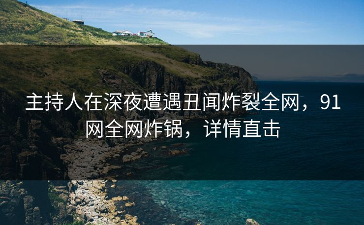 主持人在深夜遭遇丑闻炸裂全网，91网全网炸锅，详情直击