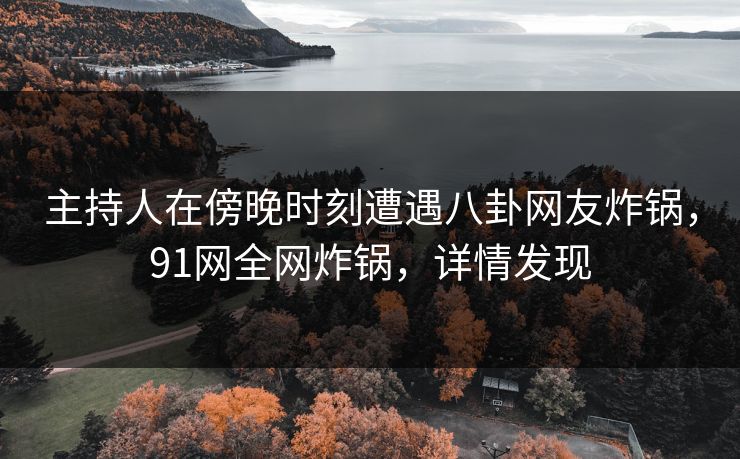主持人在傍晚时刻遭遇八卦网友炸锅，91网全网炸锅，详情发现